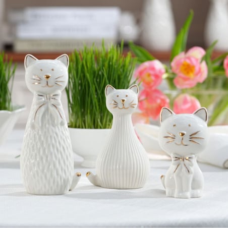 VILLA ITALIA Figurka kotka porcelanowa 17 cm STEFANIA