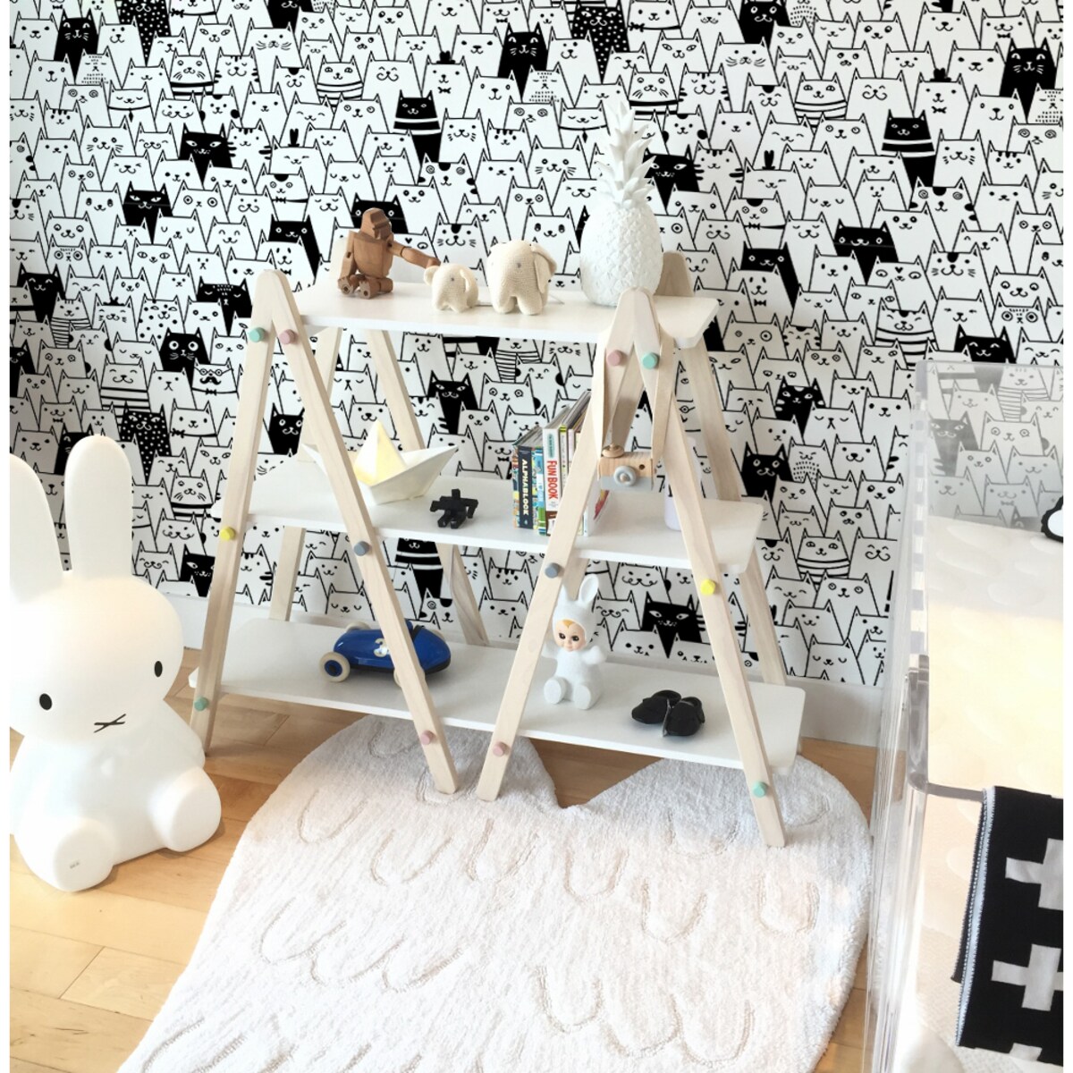 Tapeta Koty czarno-białe, 416x254cm