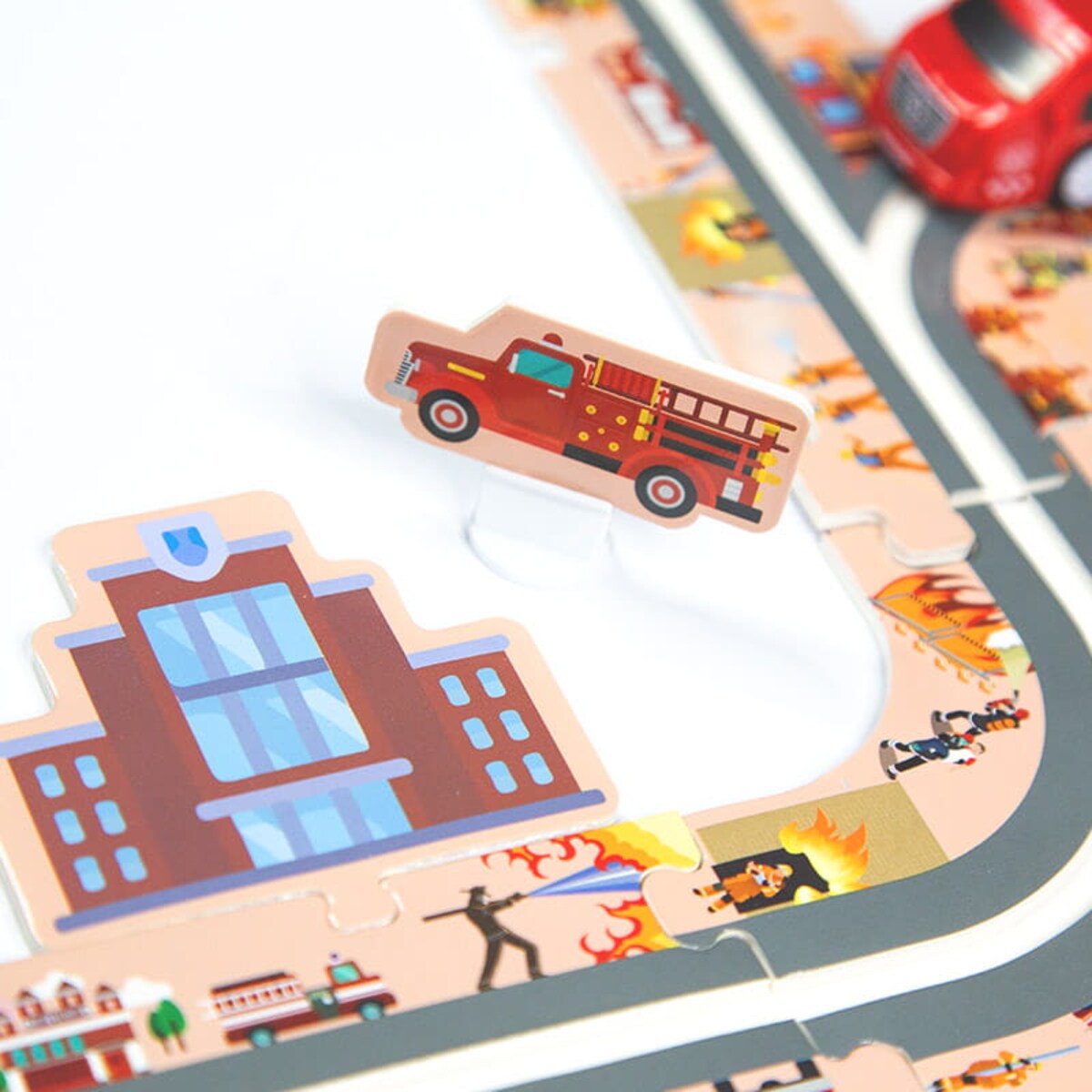 Droga - tor dla samochodów Straż - Puzzle 44 elementy