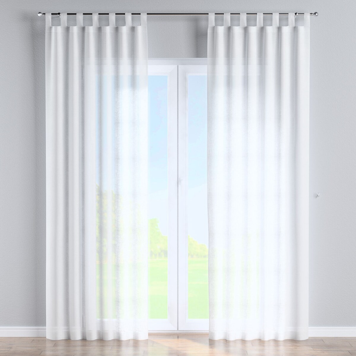 Zasłona na szelkach 1 szt. 130x260 prześwitujący ecru