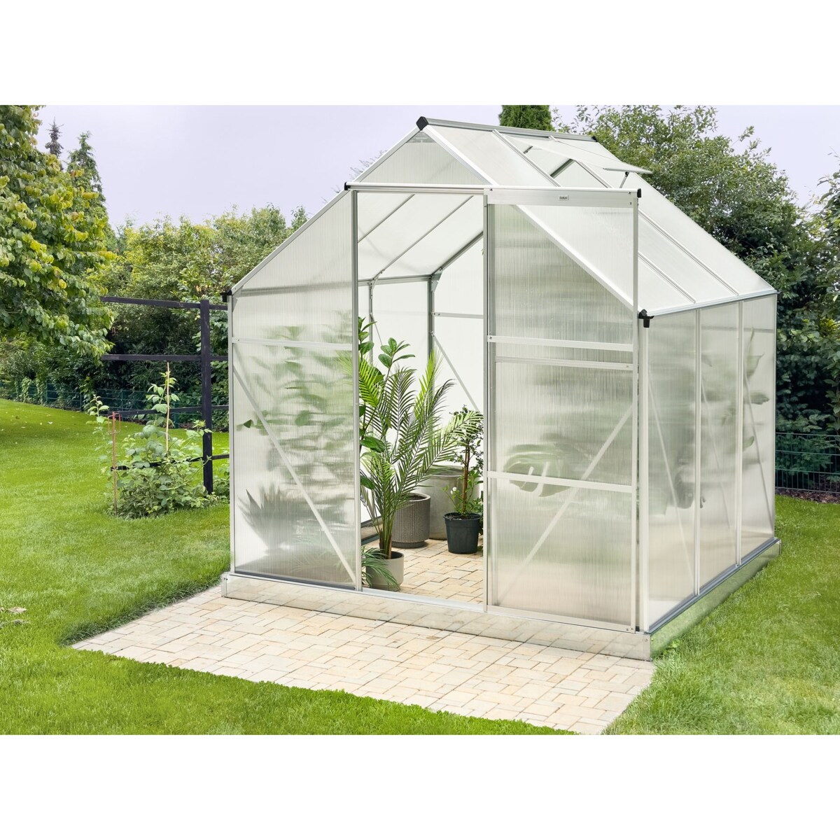 Szklarnia ogrodowa APULIA Srebrny 190 cm