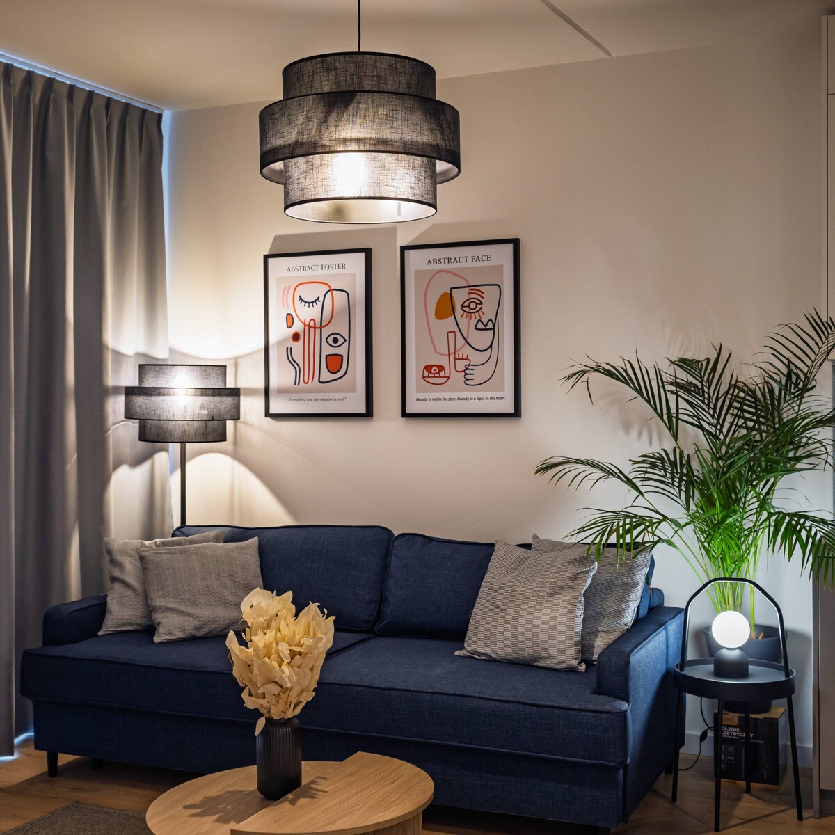 Lampa podłogowa czarna CALISTO BLACK TK Lighting E27 z dużym abażurem 50 cm 155 cm do salonu sypialni