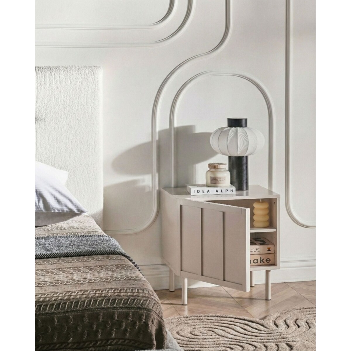 Szafka nocna CLUNES Jasnobeżowy