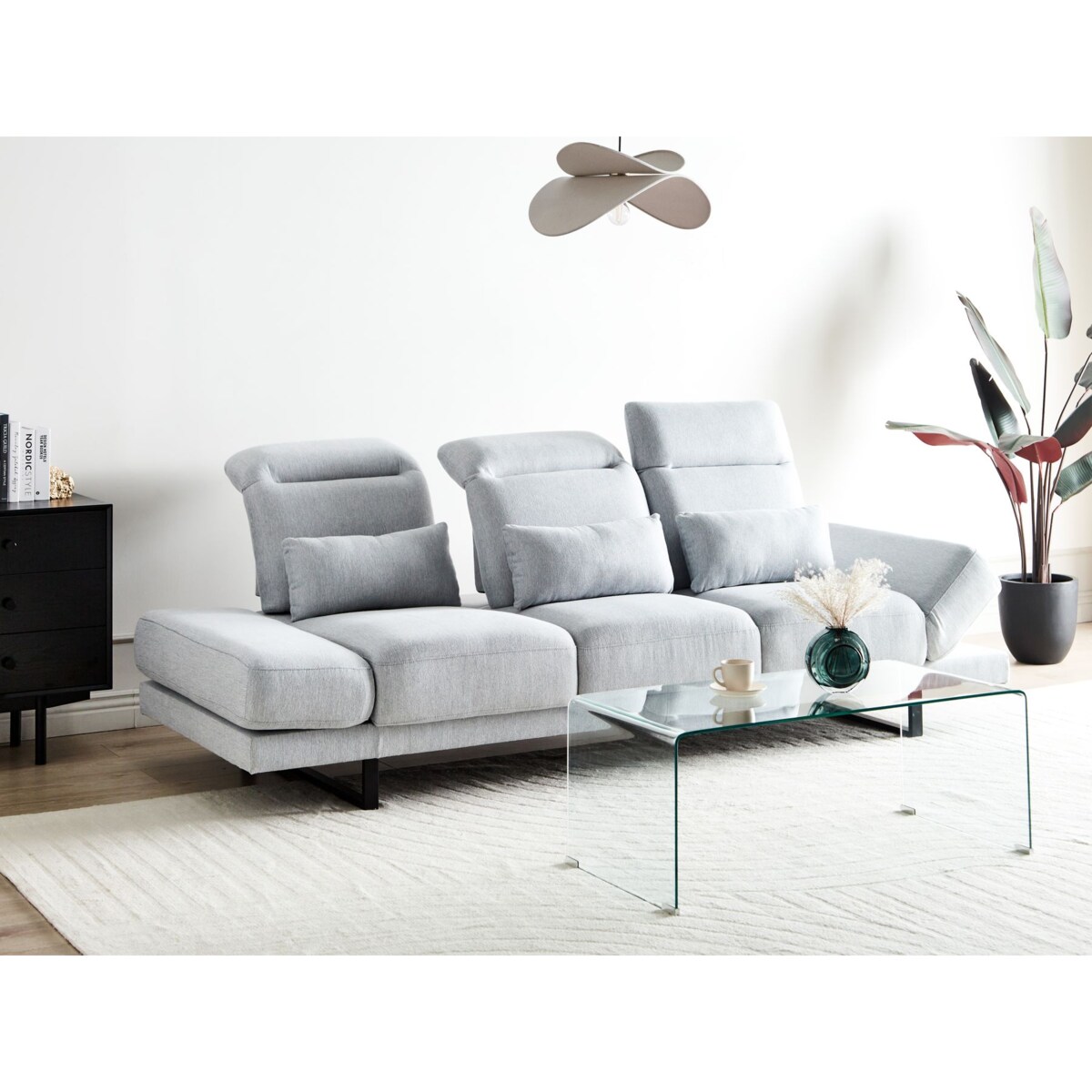 Sofa 3-osobowa jasnoszara IKAST