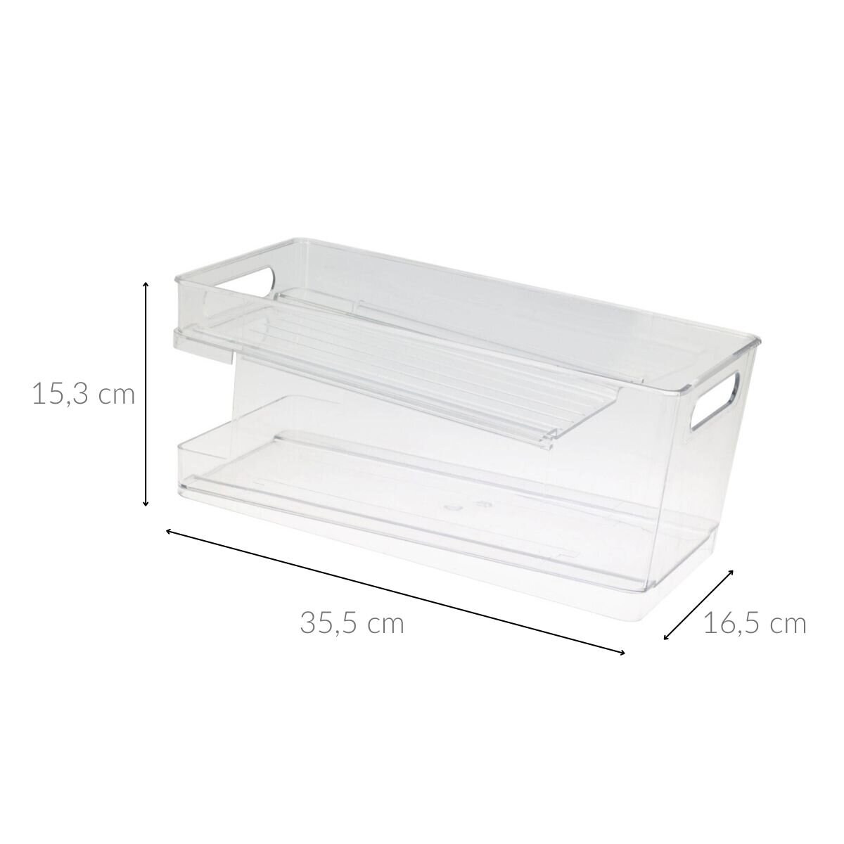 Organizer na puszki do lodówki, 35,5 x 16,5 x 15,3 cm