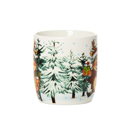 Kubek Świąteczny Ceramiczny Na Prezent 370 Ml Boże Narodzenie Renifer