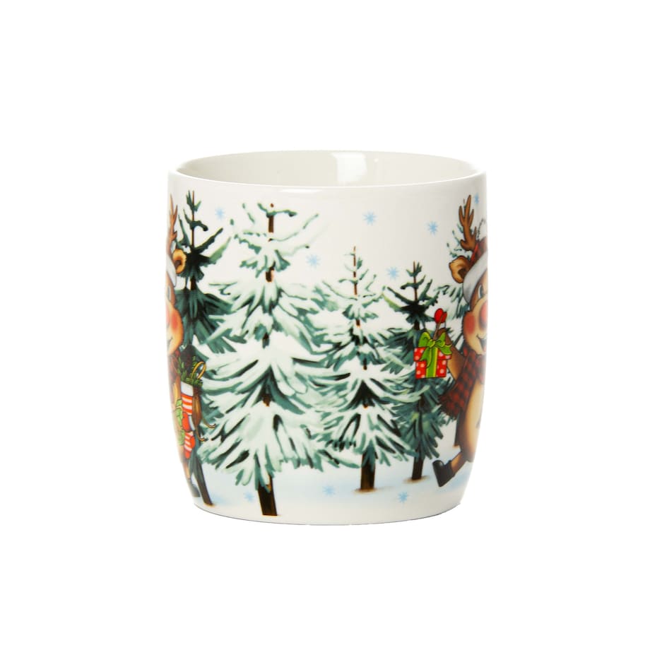 Kubek Świąteczny Ceramiczny Na Prezent 370 Ml Boże Narodzenie Renifer