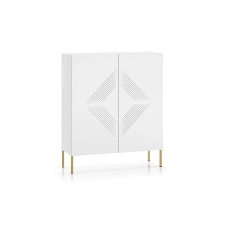 Komoda wysoka KLARA 100 2D biały mat