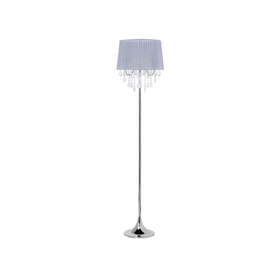 Lampa podłogowa metalowa szara EVANS