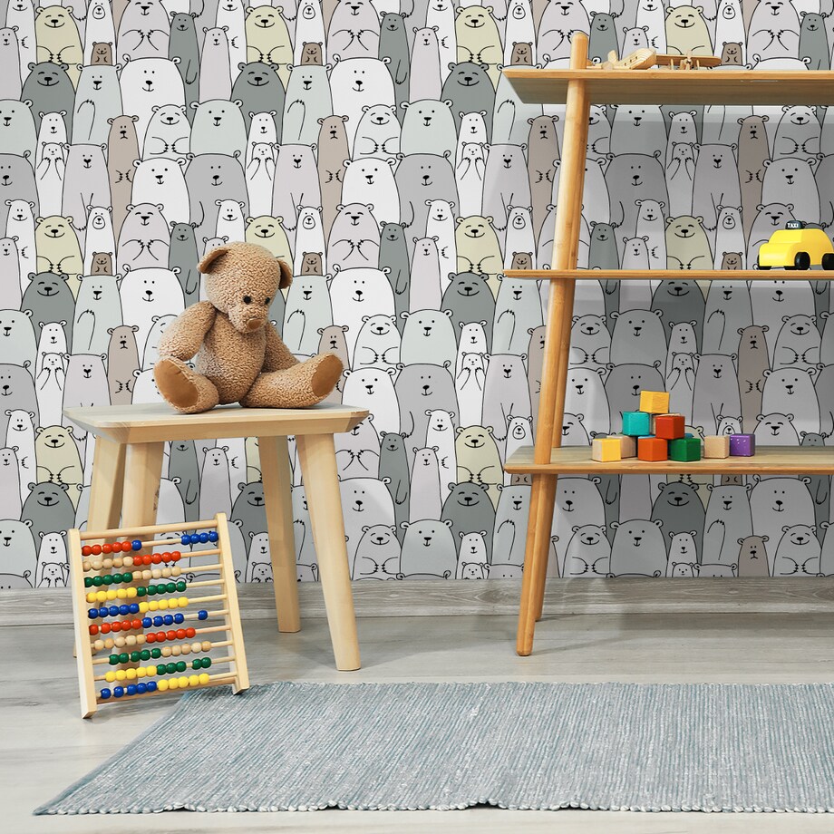 Tapeta Dla Dzieci Kolorowe Rysunkowe MISIE