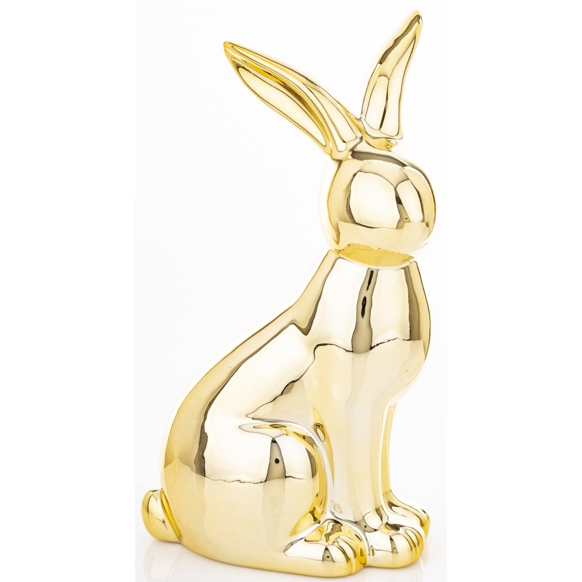 Dekoracja - złota figurka królika 23,5x14x8,5 cm CONIGLIO DORATO - III