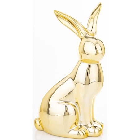 Dekoracja - złota figurka królika 23,5x14x8,5 cm CONIGLIO DORATO - III