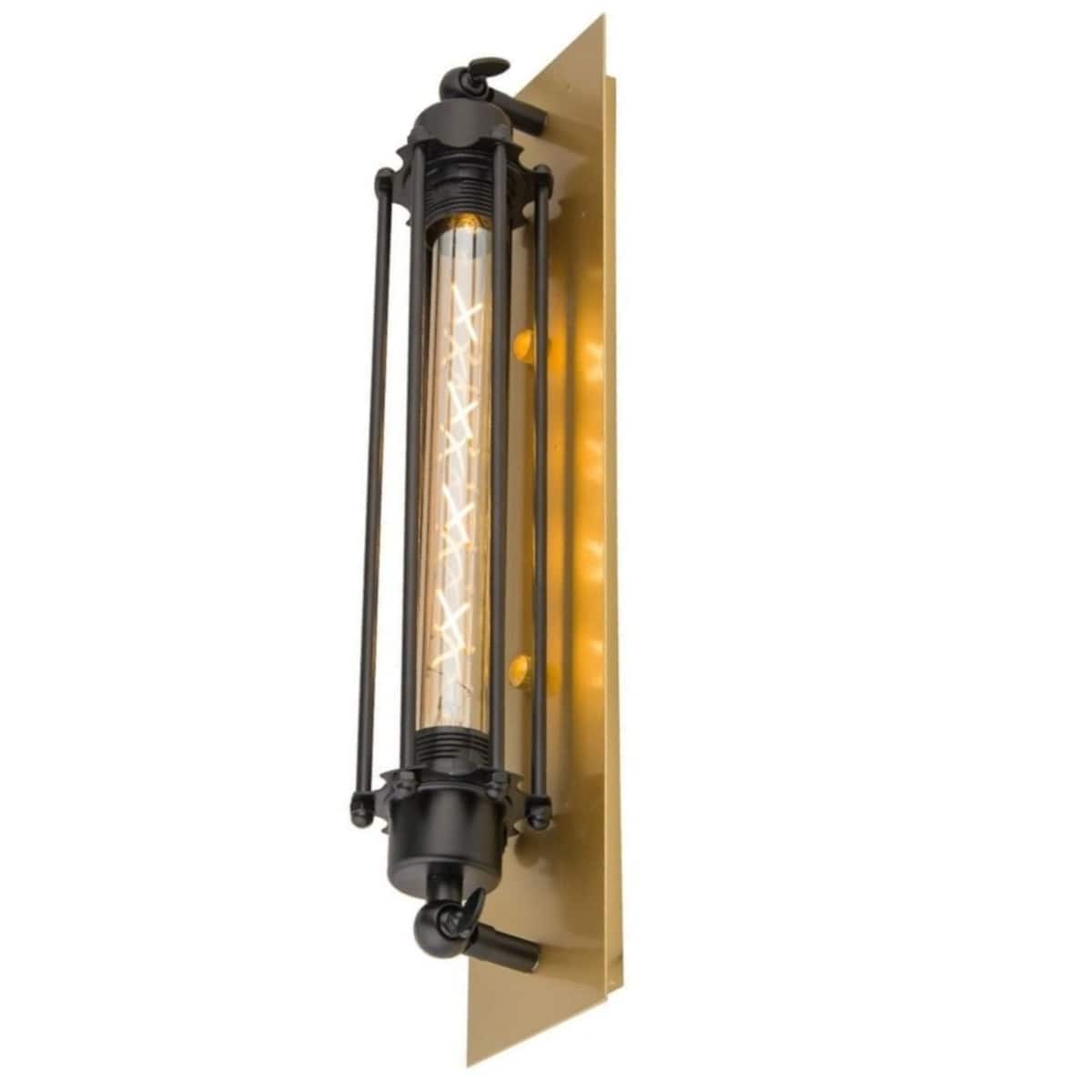 Lampa ścienna retro ABIGALI-KR-E27-GOLD-BLACK złota czarna