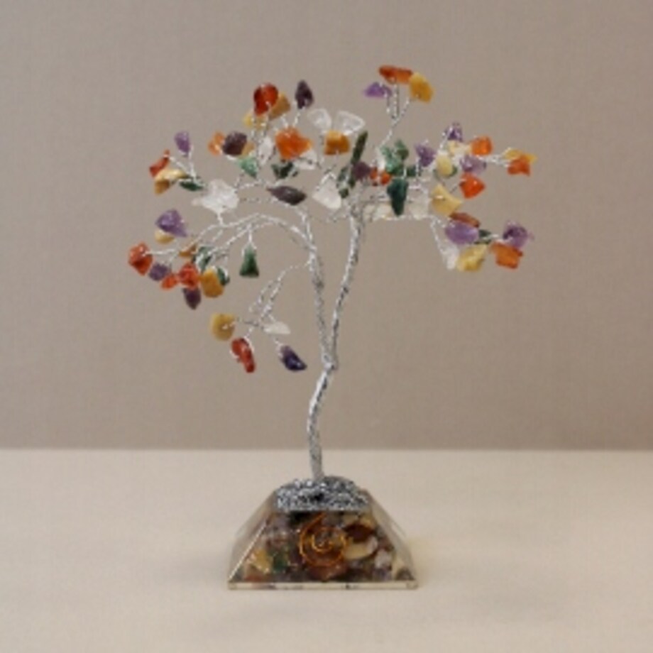 Drzewko SZCZĘŚCIA Z KAMIENIAMI NA prezent urodziny nowy dom box orgonit