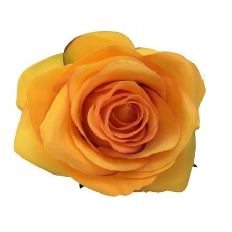 SZTUCZNE KWIATY główka kwiatowa wyrobowa RÓŻA pomarańczowa na bukiet stroik
