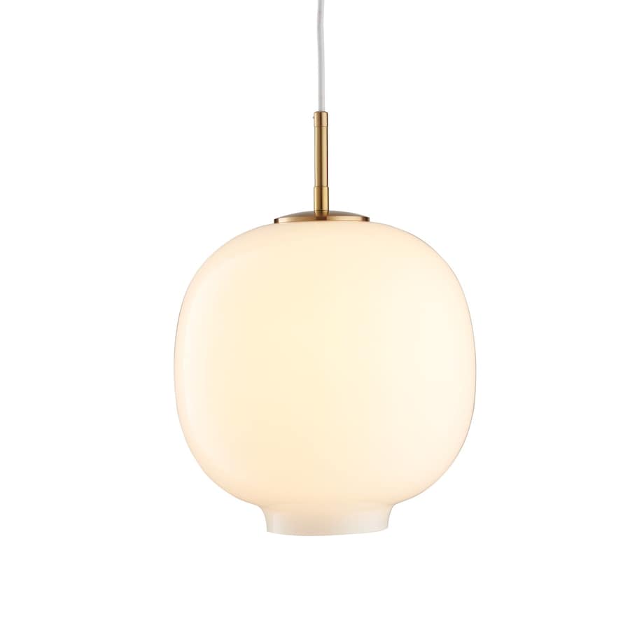 Lampa wisząca szklana BONI biała 35 cm