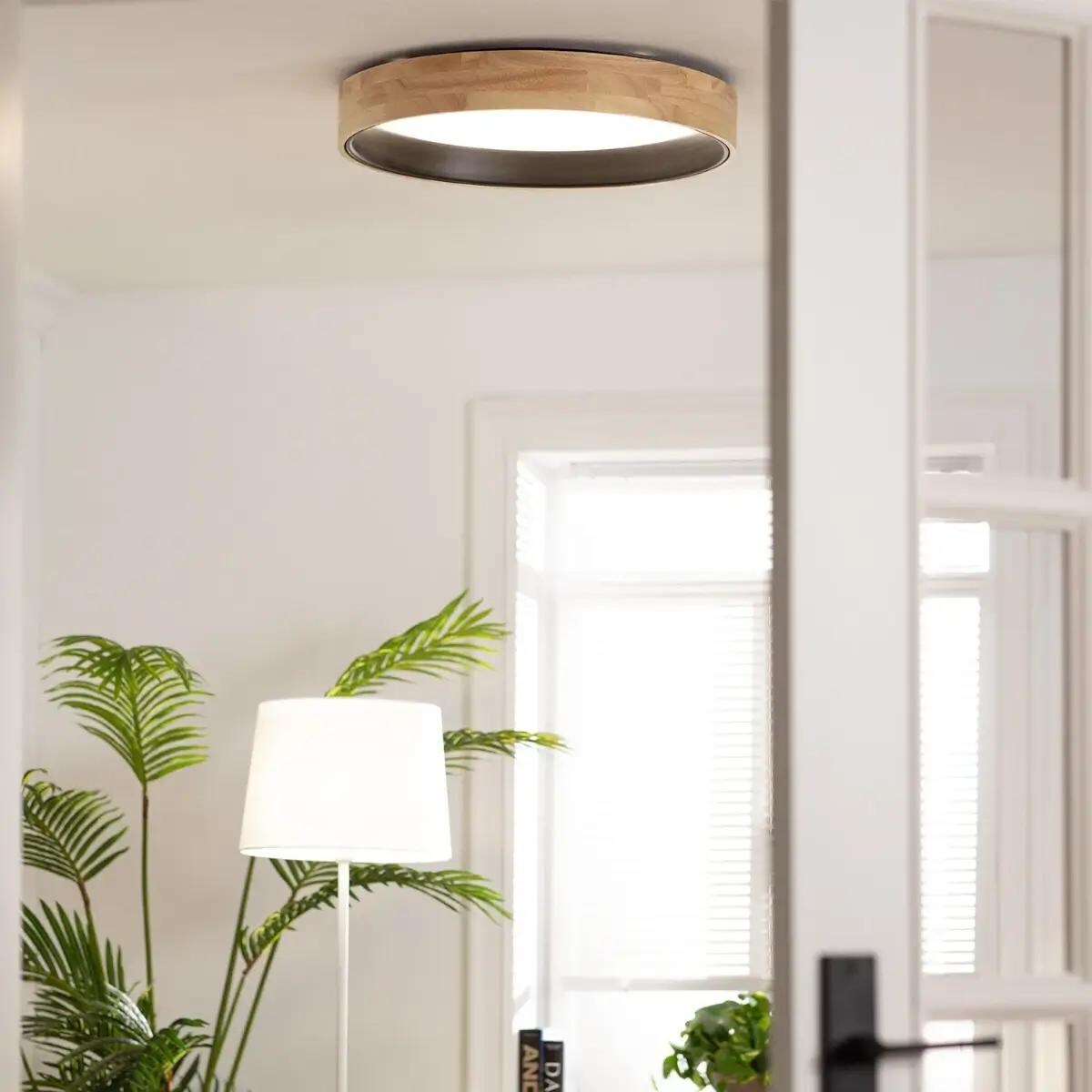 Plafon Nature ABR-PLODV-C-30WW-CCT Abruzzo LED 31W 2700-6500K drewniany czarny