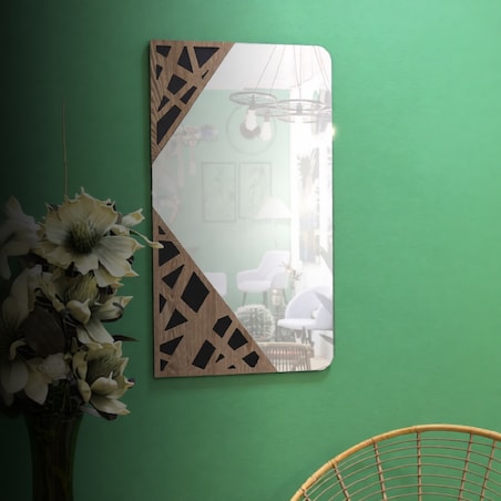 Lustro ścienne Angle, kolor wielokolorowy, płyta MDF, 50 x 1 x 90 cm, do salonu i przedpokoju, Mauro Ferretti