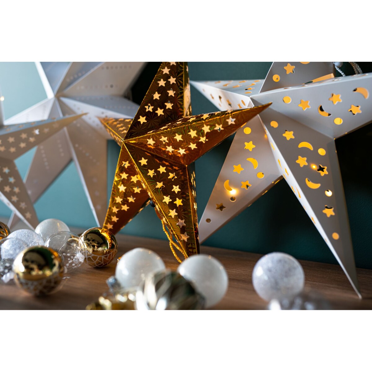 Papierowa gwiazda podświetlana LED SY-001 60cm