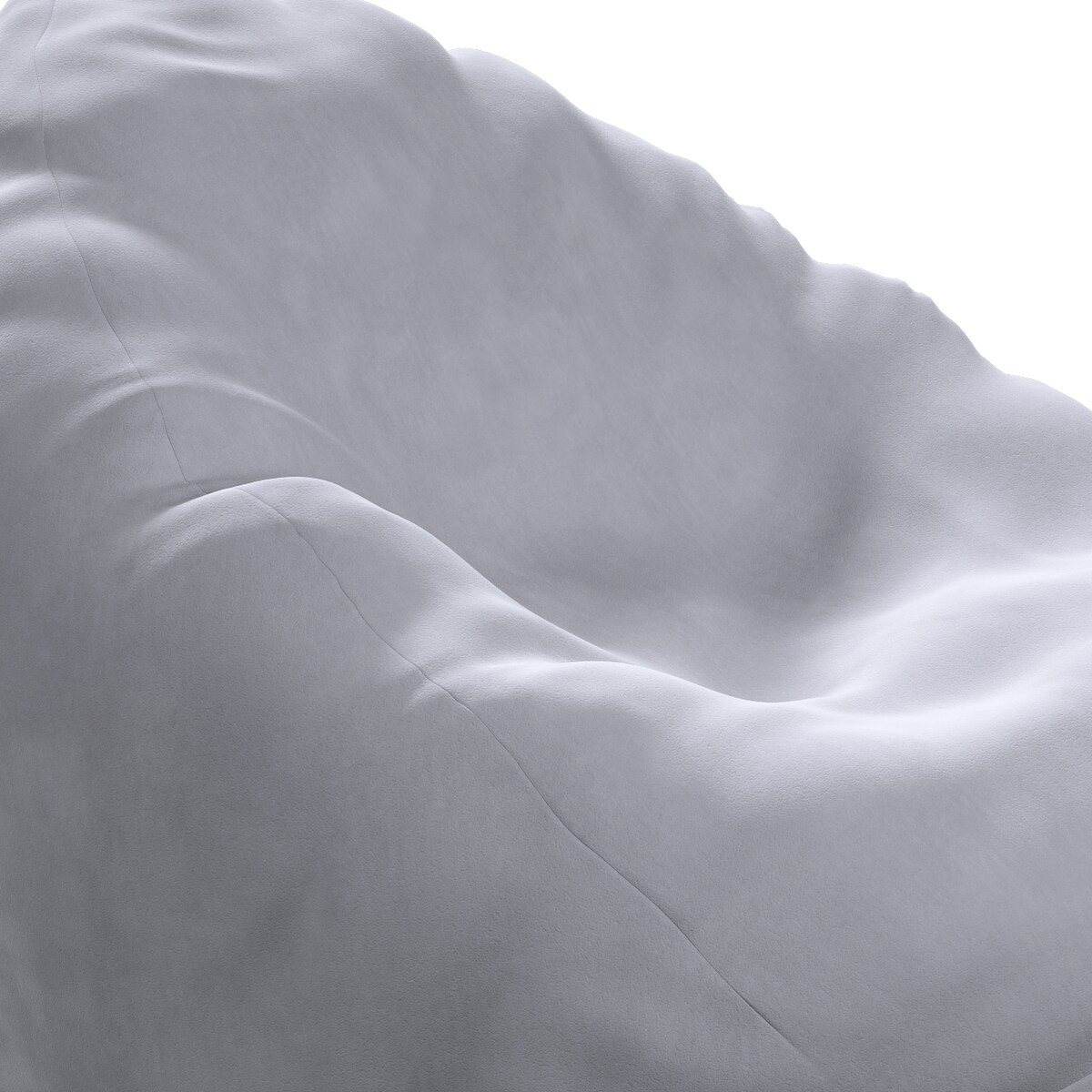 Worek do siedzenia Bowli, srebrzysty szary, Ø60 x 105 cm, Posh Velvet