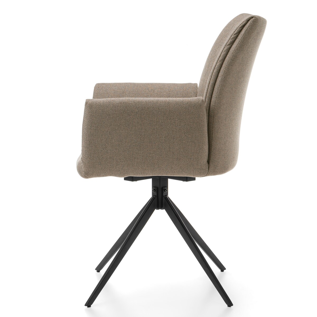 Krzesło tapicerowane tkanina typu sawana glamour do salonu PRATO beżowe