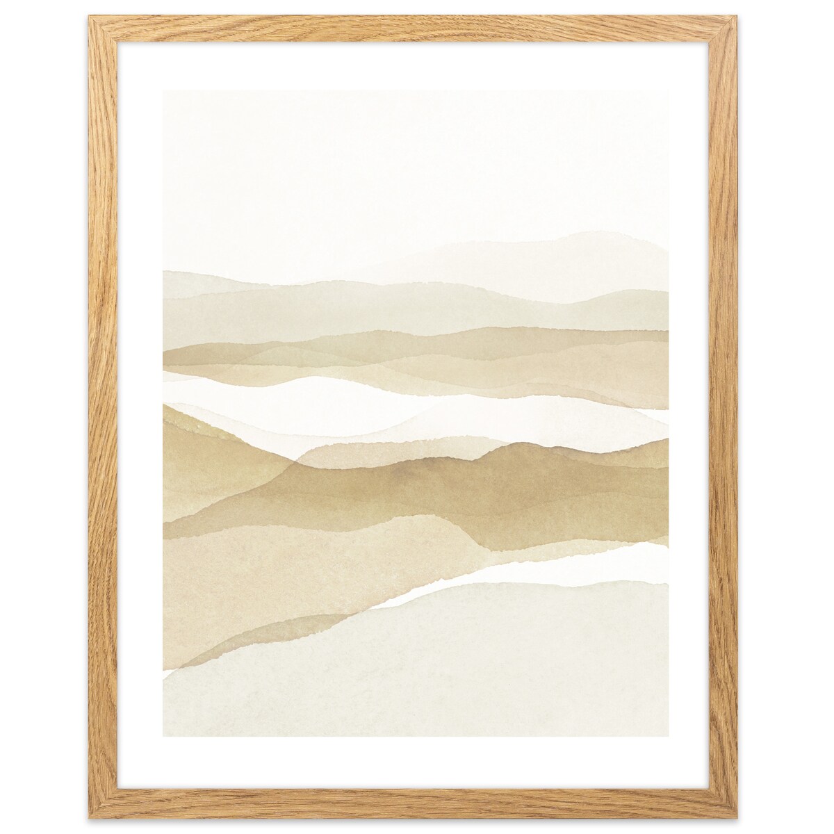 Ramka na zdjęcia 40x50 cm dębowa rama MDF z plexi do powieszenia pion poziom klasyczna prostokątna ramka FRAMAI®