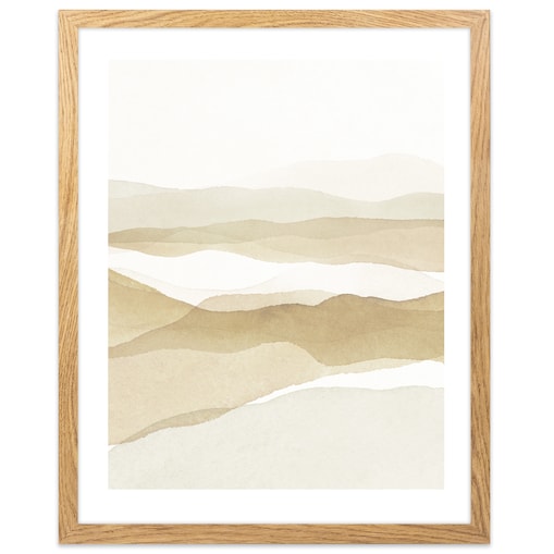 Ramka na zdjęcia 40x50 cm dębowa rama MDF z plexi do powieszenia pion poziom klasyczna prostokątna ramka FRAMAI®