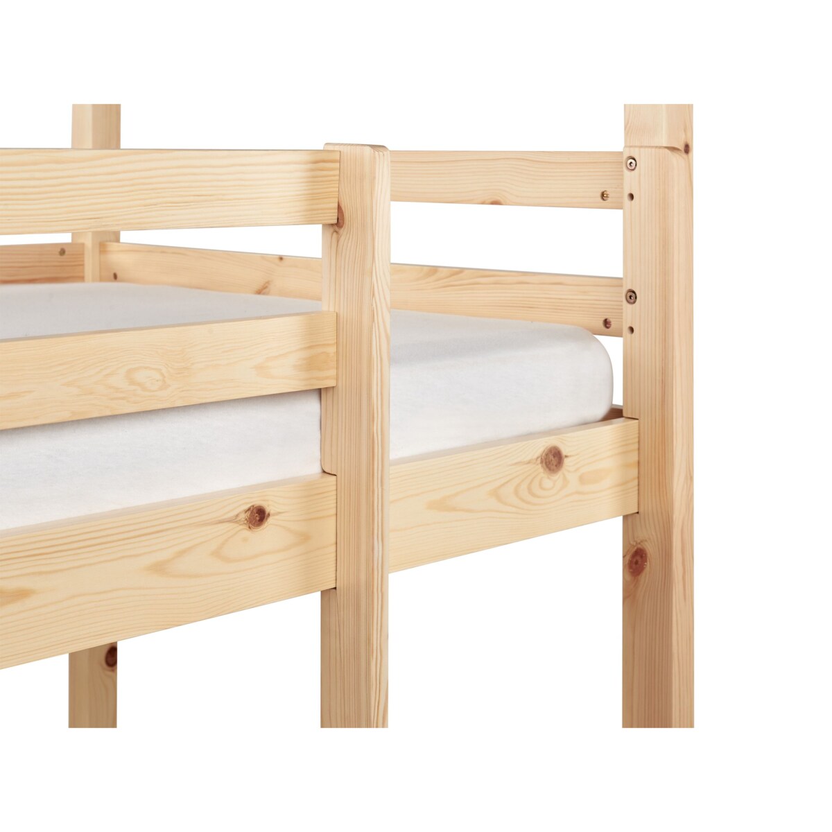 Łóżko piętrowe z szufladami Domek Drewno GIRGOLS 90 x 200 cm ze schowkiem Jasnobrązowy