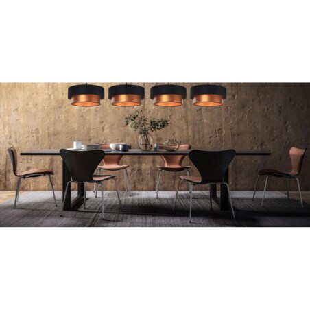 Lampa wisząca DOUBLE BLACK 40 miedziana/czarna