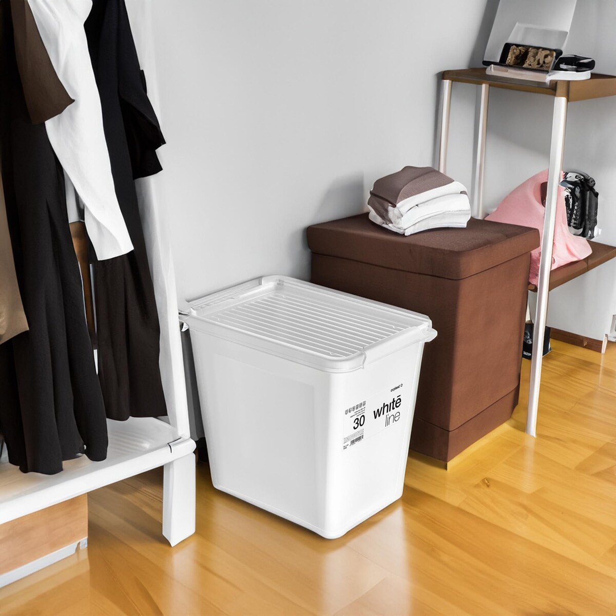 Pojemnik Plastikowy Pudełko Z Pokrywą Do Przechowywania Pudło Box 30L