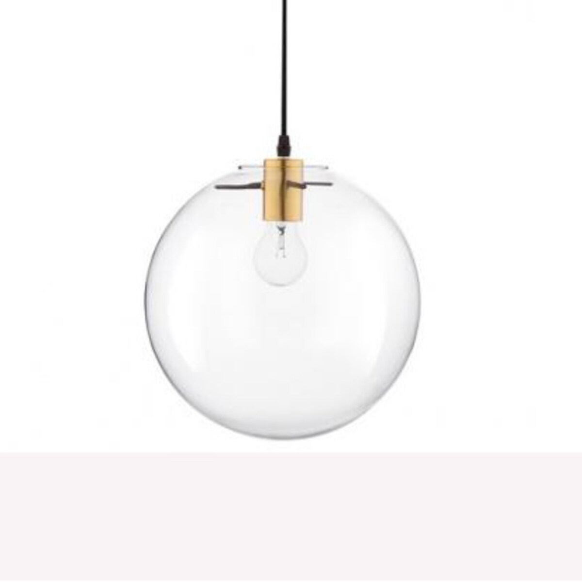 Skandynawska LAMPA wisząca UPATA LE41813 Luces Exclusivas szklana OPRAWA zwis kula przezroczysta