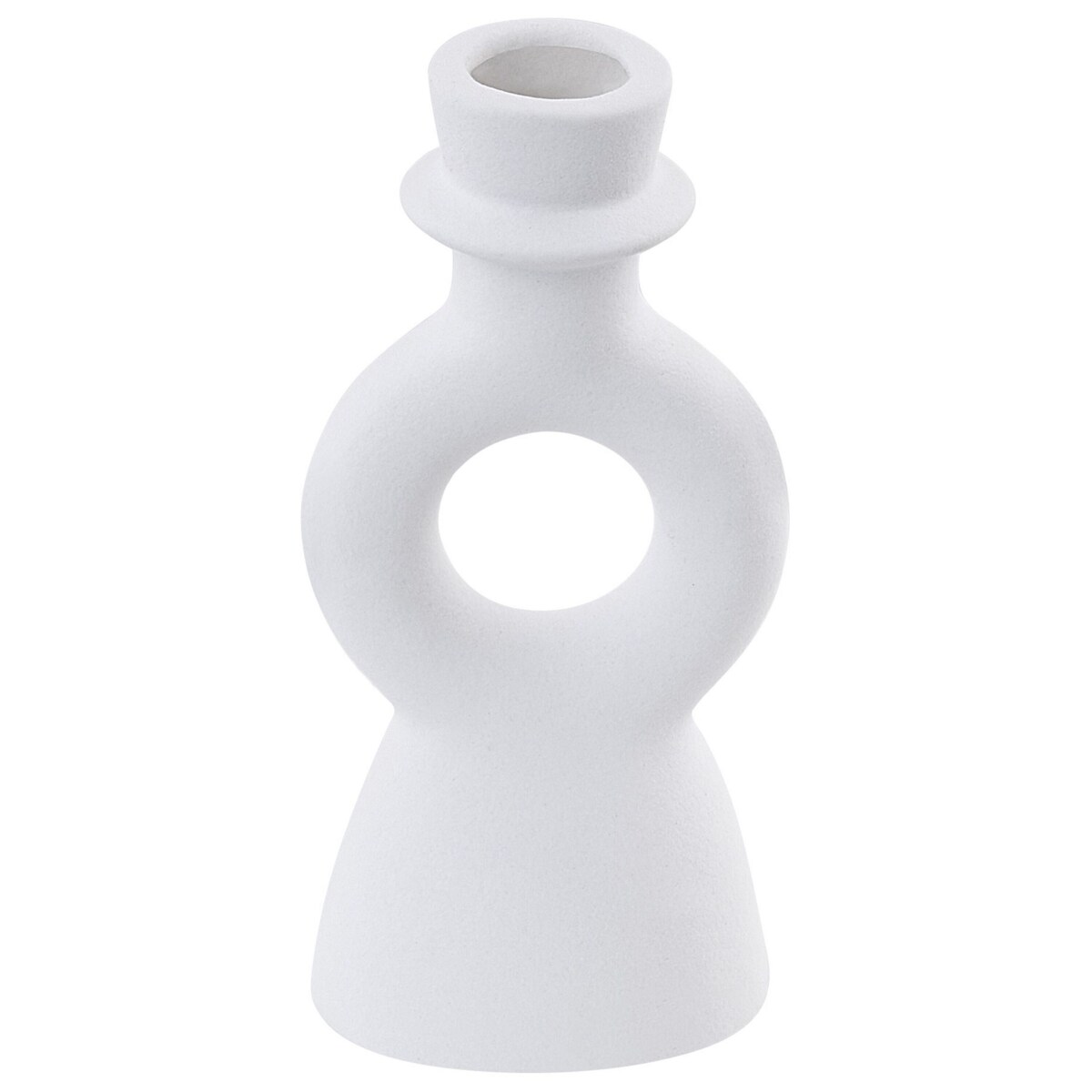 Świecznik ceramiczny biały SPARTA