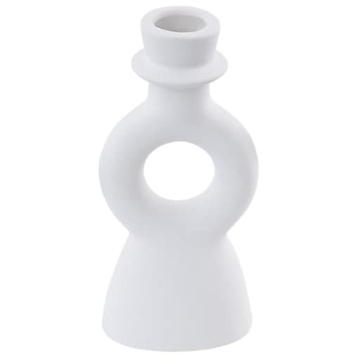Świecznik ceramiczny biały SPARTA