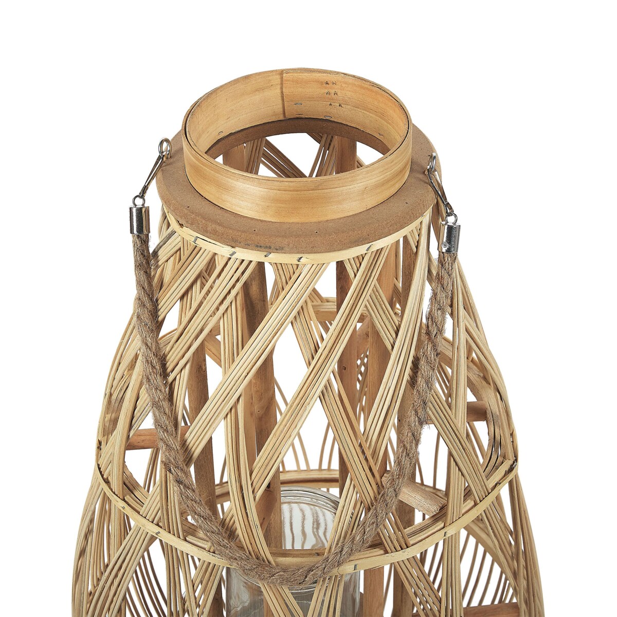 Lampion drewniany 77 cm naturalny TONGA