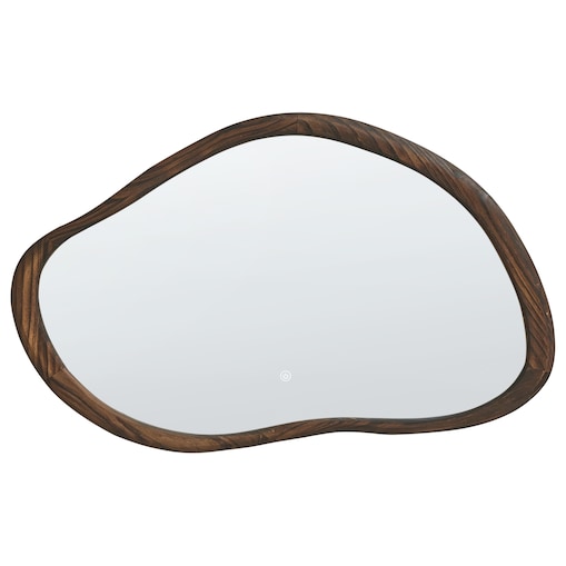Lustro łazienkowe LED MANCEY 93 cm 60 cm Ciemnobrązowy