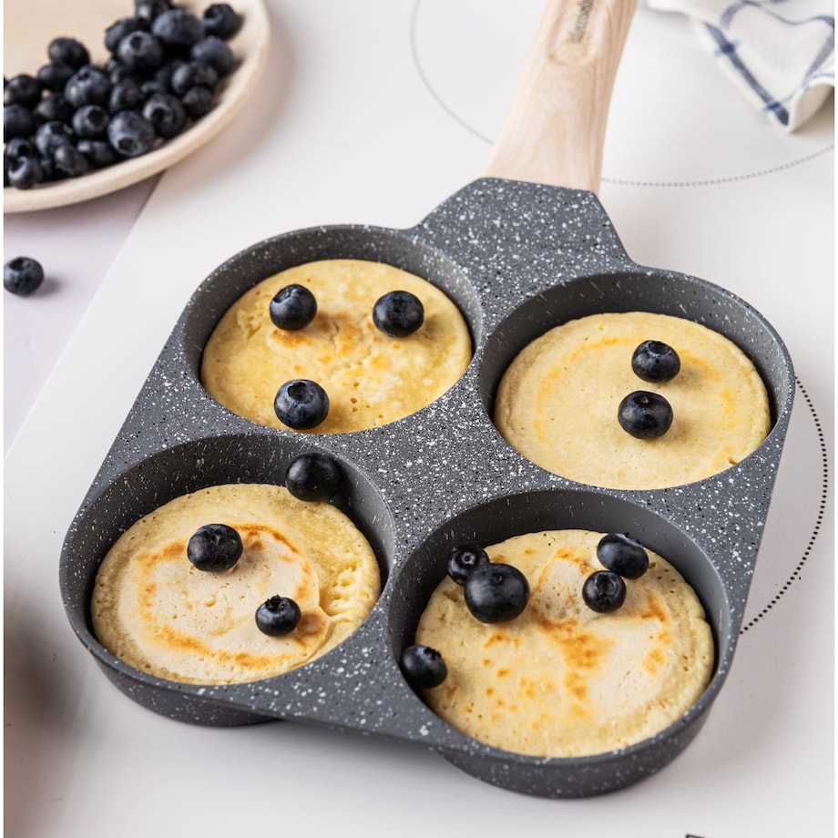 Patelnia marmurkowa 4 w 1 do naleśników jajek placków pancake 18cm SZARA KLAUSBERG