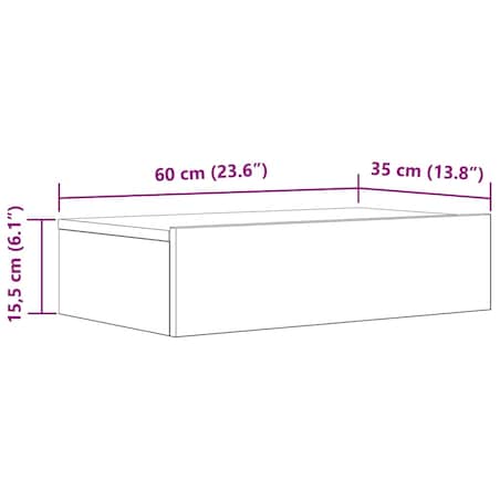 vidaXL Szafka telewizyjna z LED, dąb artisan, 60x35x15,5 cm