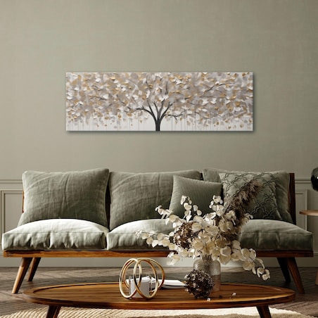 OBRAZ ABSTRAKCJA DRZEWO NOWOCZESNY DO SALONU NA PŁÓTNIE ŚCIANĘ 145x45