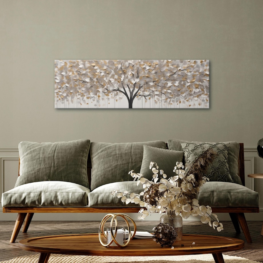 OBRAZ ABSTRAKCJA DRZEWO NOWOCZESNY DO SALONU NA PŁÓTNIE ŚCIANĘ 145x45