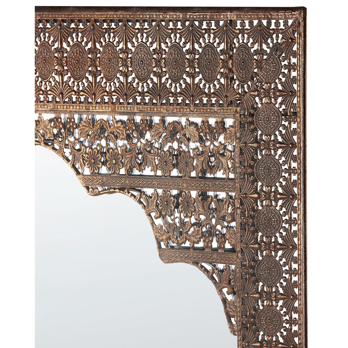 Metalowe lustro ścienne 60 x 90 cm miedziane PALI