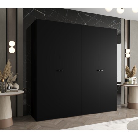 Szafa uchylna otwierana PARMA 1 200 wys. 202 cm Czarny + u. Czarny