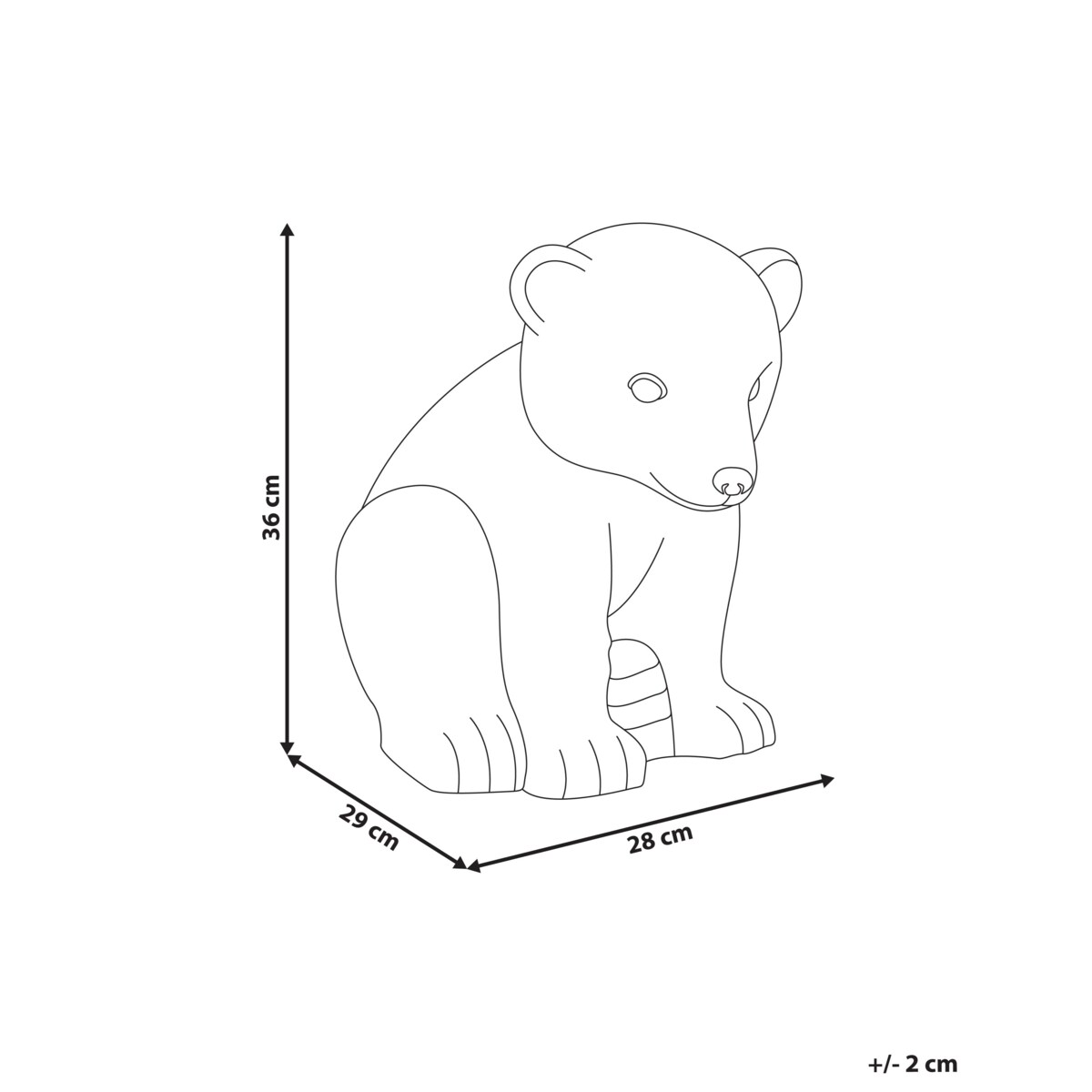 Figurka ogrodowa BOWE Niedźwiedź Szary