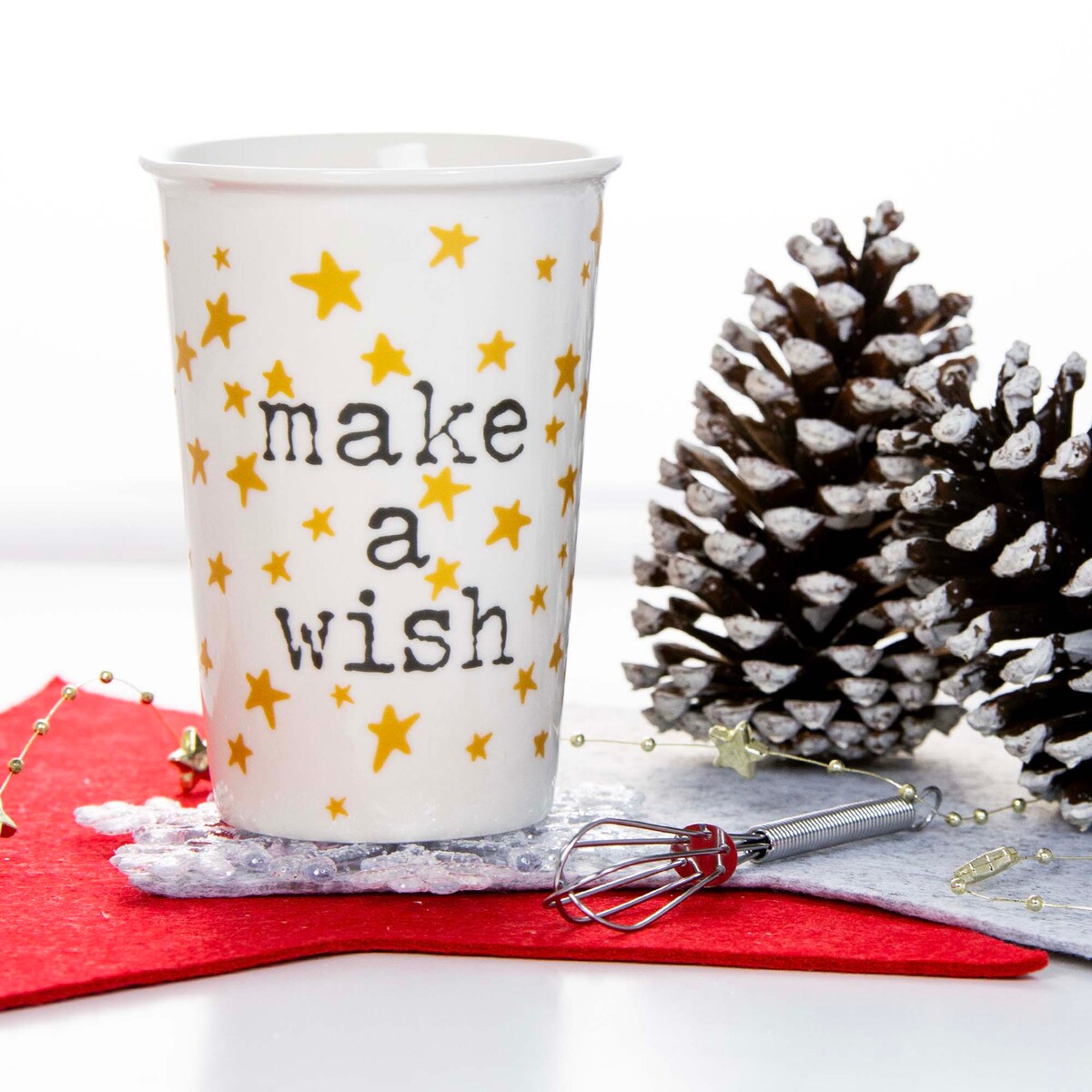 Kubek Świąteczny Na Prezent Porcelanowy + Dodatek