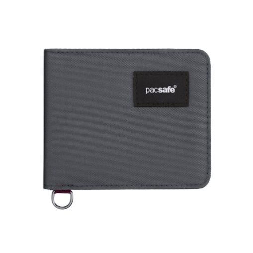 Podwójny portfel antykradzieżowy z recyklingu RFIDsafe - ciemnoszary