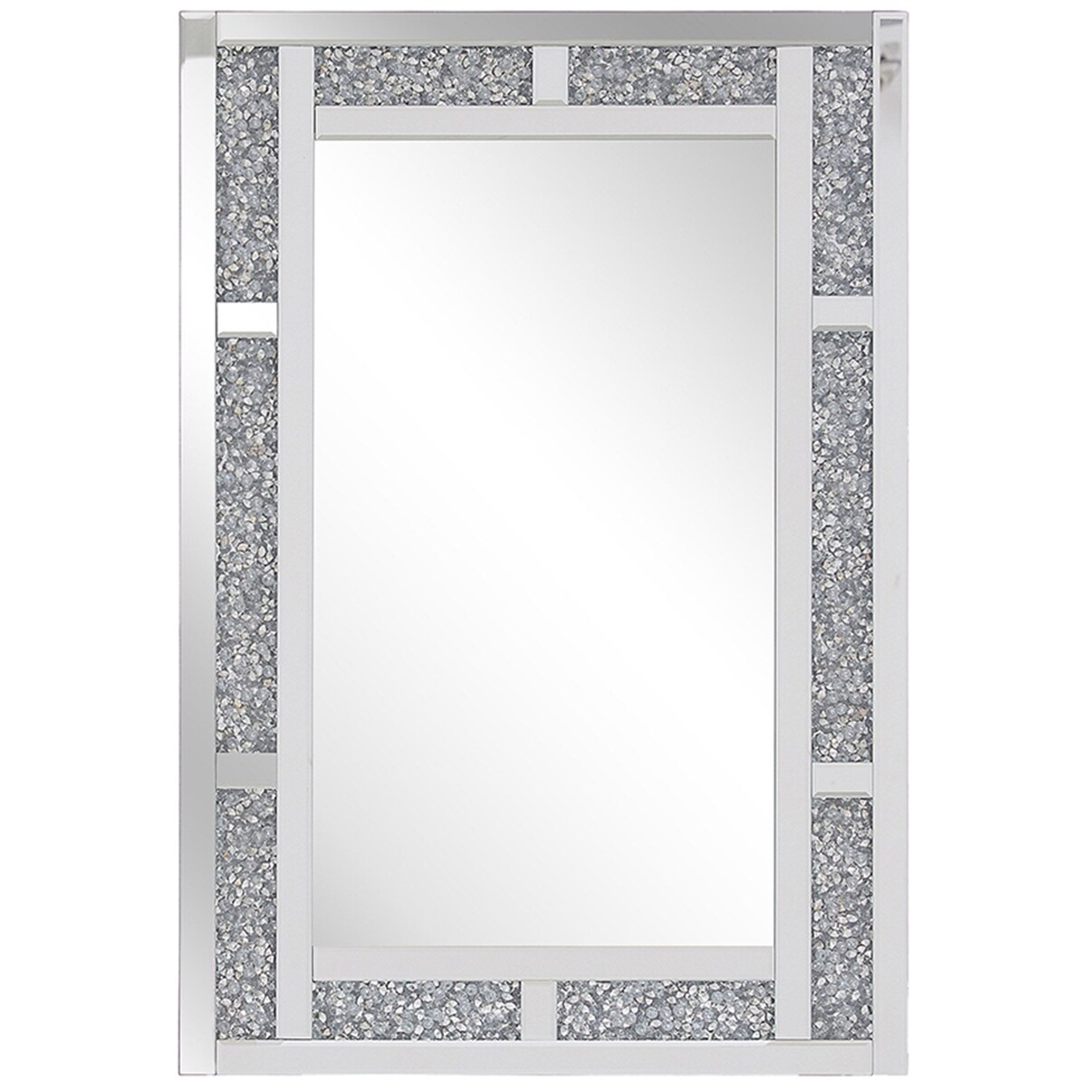 Lustro ścienne AVRILLE 60 cm 90 cm Srebrny