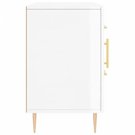 vidaXL Komoda, biała z połyskiem, 100x36x60 cm materiał drewnopochodny