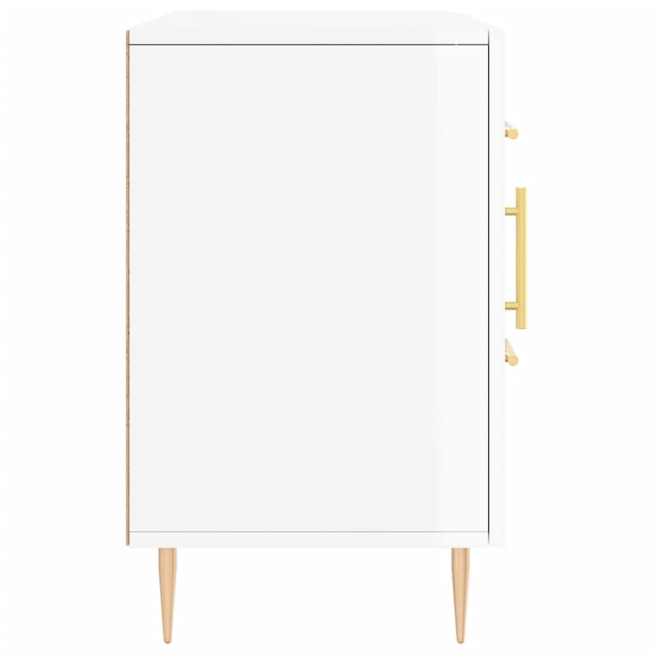 vidaXL Komoda, biała z połyskiem, 100x36x60 cm materiał drewnopochodny