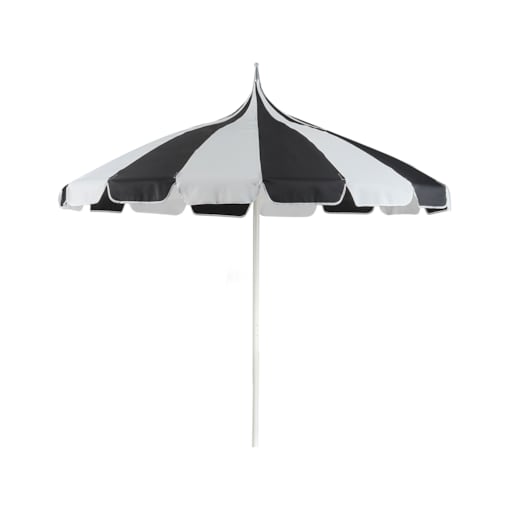 Parasol ogrodowy 245 cm czarno-biały MINOA