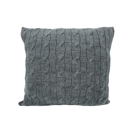 Poszewka dzianinowa na poduszkę 45x45 cm – VERONA ANTRACYT