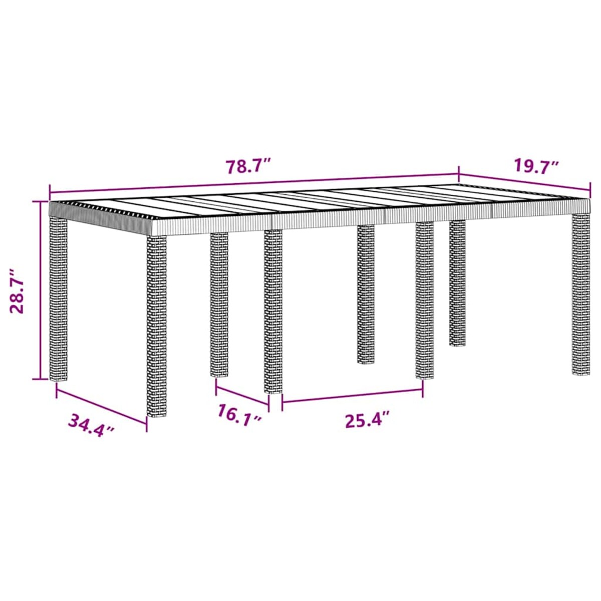 vidaXL Zestaw do jadalni w ogrodzie 9 pcs Antracyt Rattan Polt